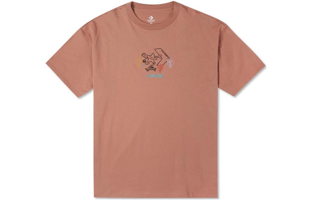 Converse Pushing Along T Shirt Men's Cameo Brown 10023267-A04