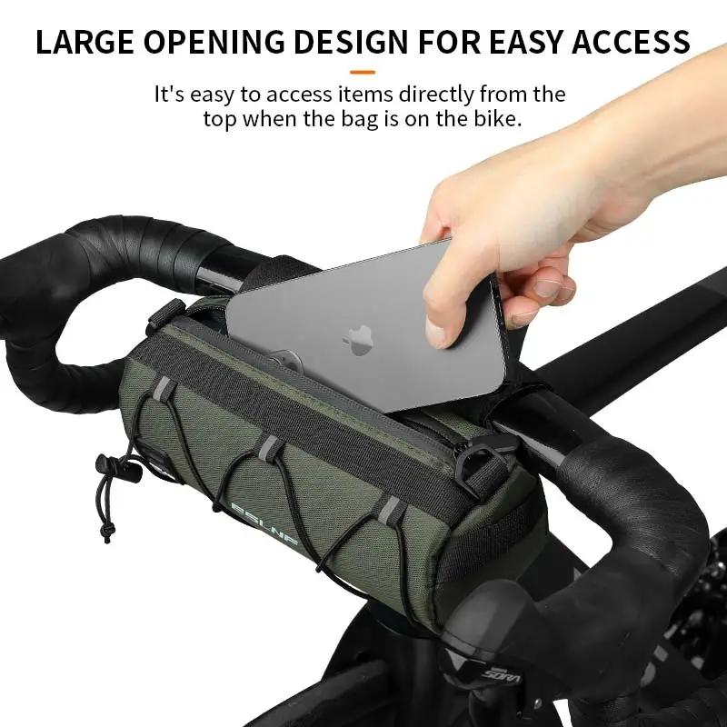 Waterproof Road Bicycle Handlebar Bag Multifunctional MTB Front Tube Bag Portable Frame Pannier Outdoor Shoulder Bag