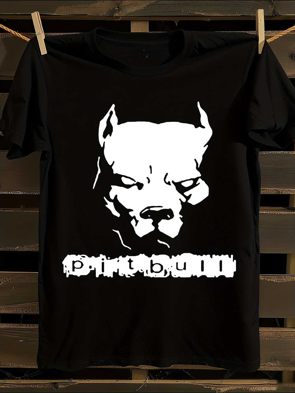 

Pitbull Graphic T-Shirt Mens Tshirt Womens Tshirts with Letters Print Short Sleeves T-Shirt Casual Street Tee Shirt Top L
