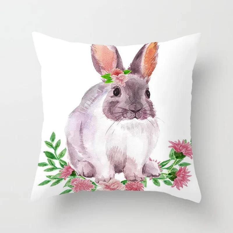 Home Decoration Happy Easter Printing Polyester Pillow Pillow Set Is Suitable for Bedroom Living Room Funda De Almohada