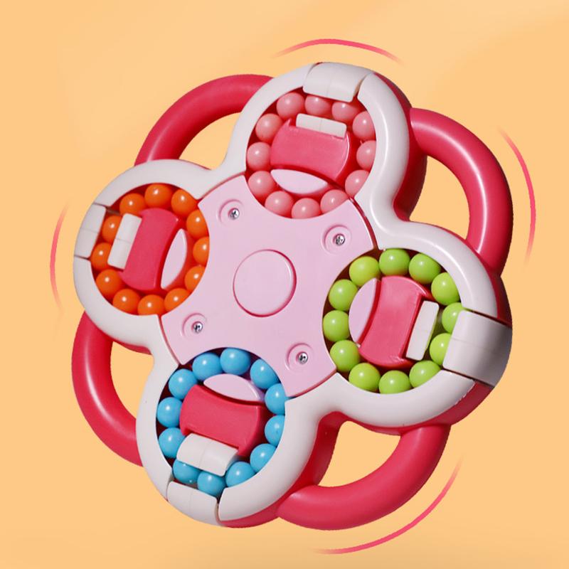Color Magic Beans Cube Fingertip Toys Anti-stress Spinner Brain Teaser Maze Puzzle Interactive Game for Adults Kids Cubo Magico