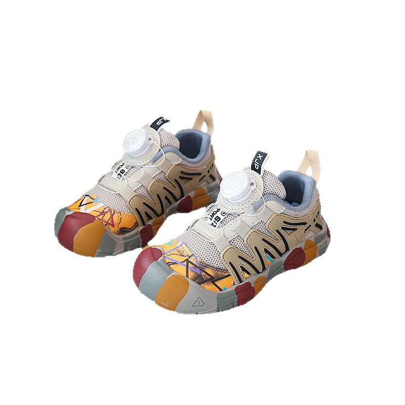 2026 Spring/Summer Boys' Rotating Buckle Dad Shoes - Cute & Comfy Sporty Hiking Sneakers