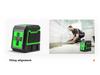 Compact 2-Line Laser Level with Automatic Green Light Projection for Precision Surveying