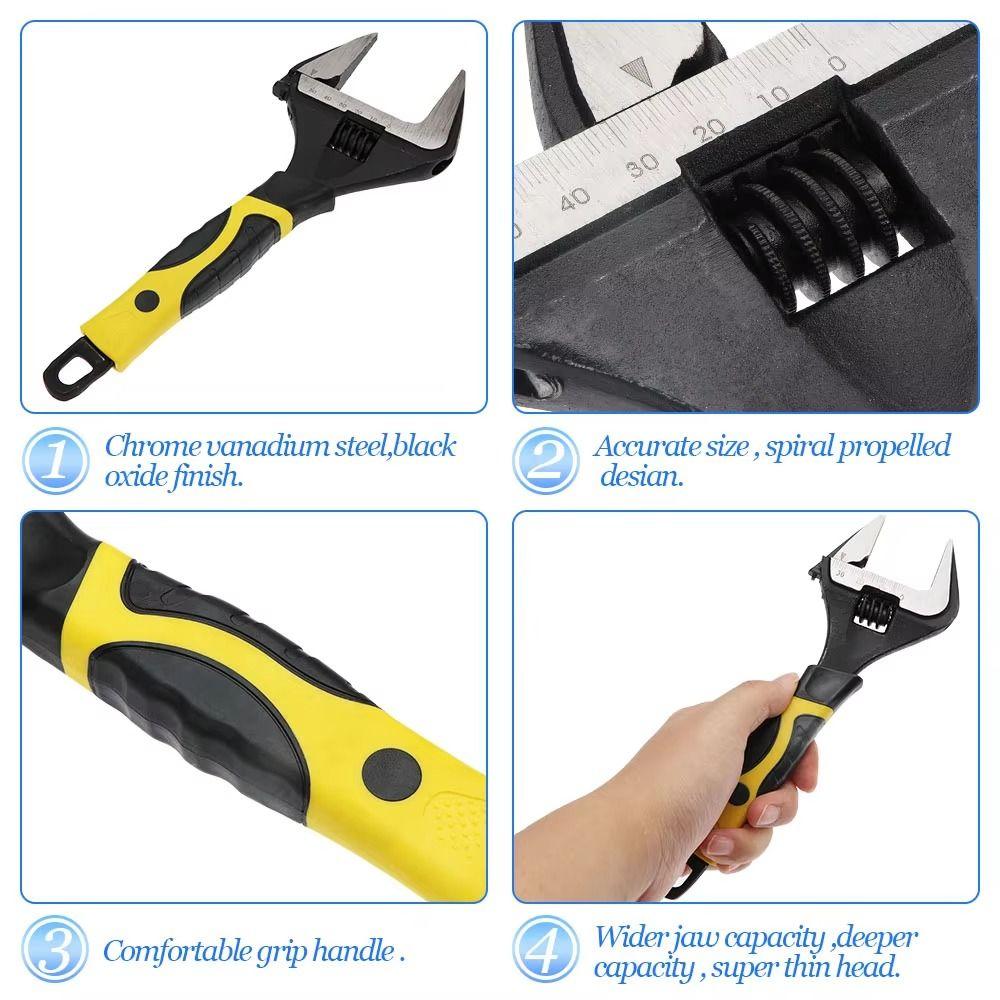 Large  Opening Universal Spanner High Quality Bathroom Wrench Adjustable Wrench  Nut Wrenchhold