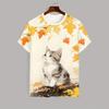 Funny Men's T-Shirts 3D Animal Print Short Sleeve Casual Tops Season Men's Oversized Clothing Street Fashion Pullover