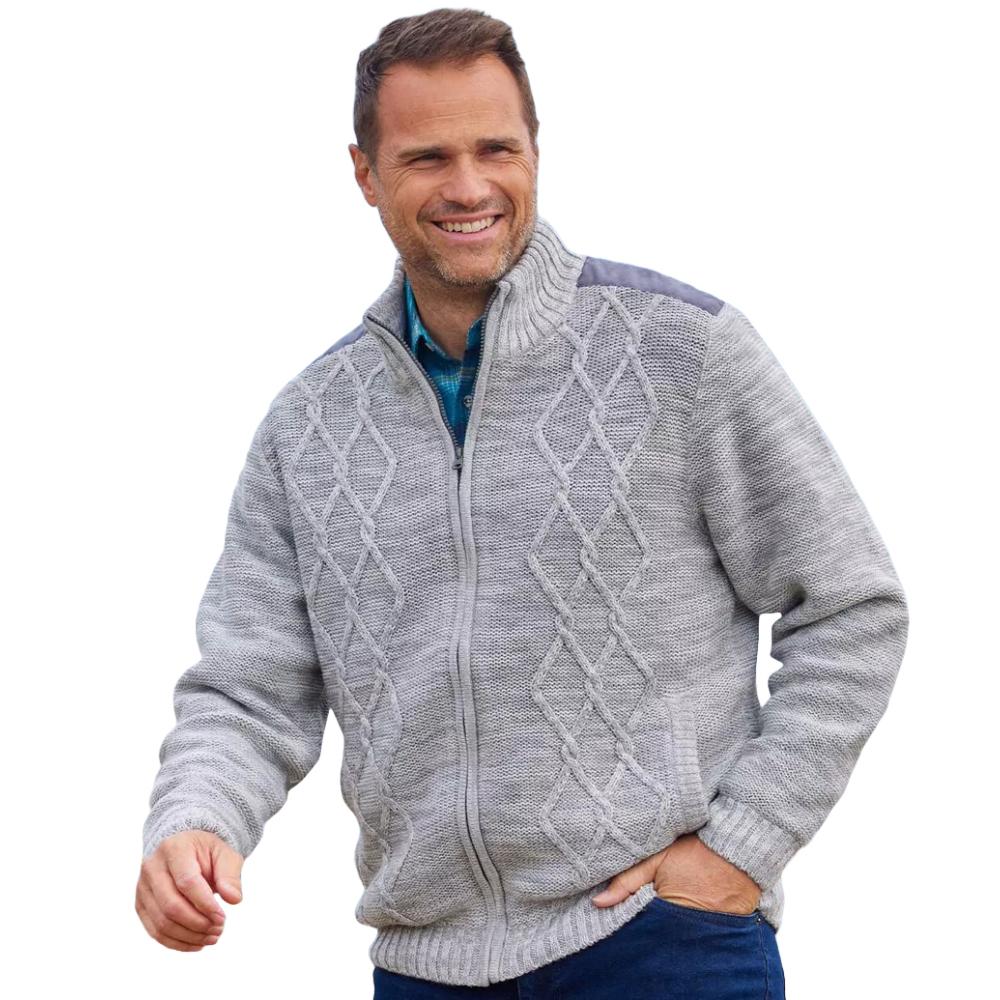 Atlas For Men Mens Knitted Fleece Lined Jacket