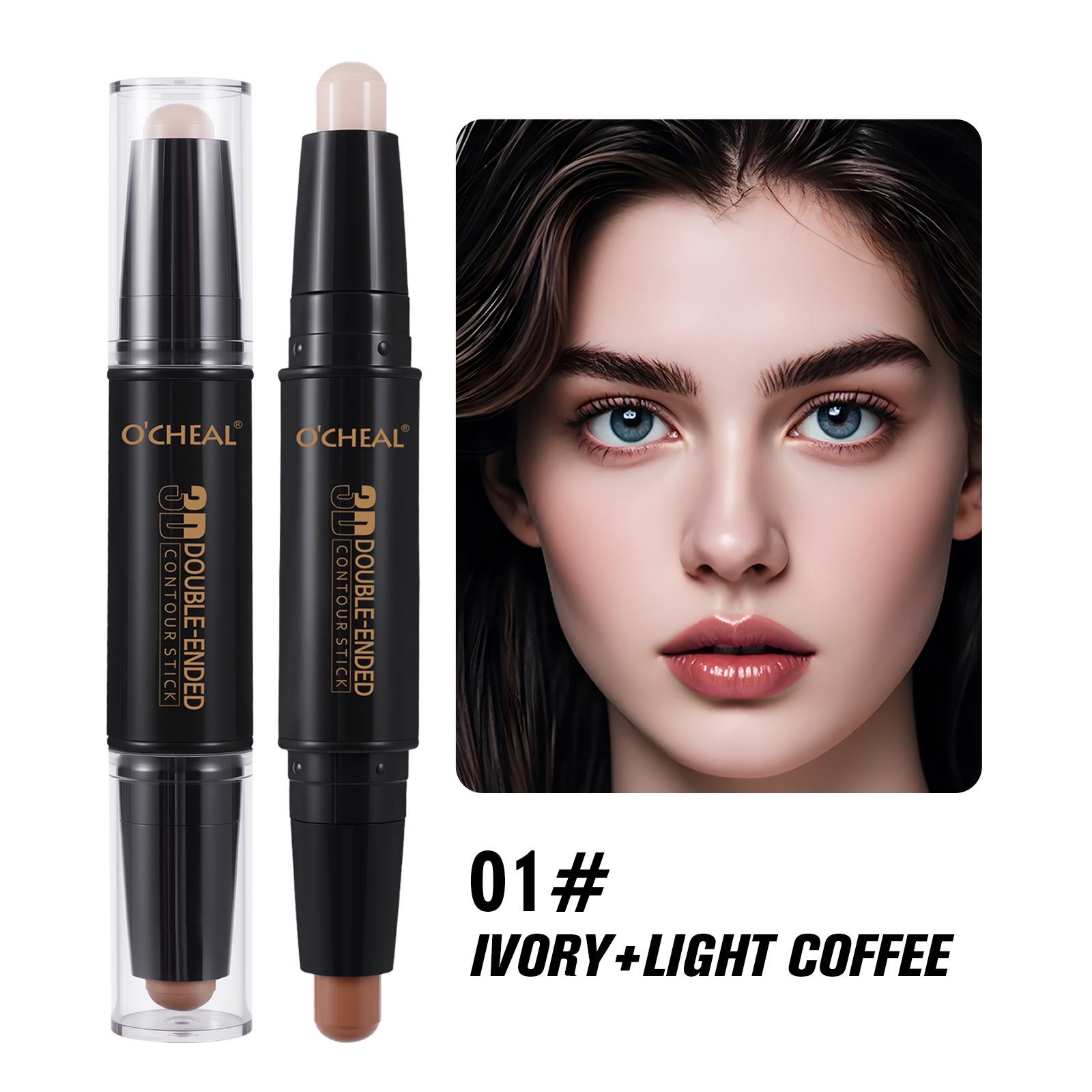 OCHEAL Double-Ended Contour Stick: Highlighter and Shadow Blush Pen, Popular in Southeast Asia. 3.6g