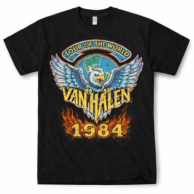 Van Halen 1984 Tour Of The World Tričko s logem na CD