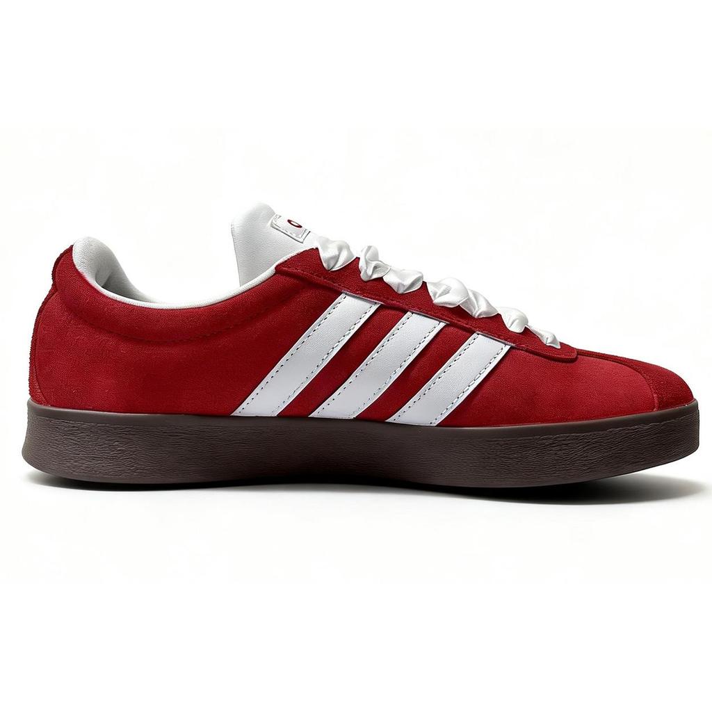 Adidas Vl Court Classic Coverage Slip Resistant Waterproof Abrasion Resistant Low top Skateboard Shoes Unisex Red HQ1802(Team1071-)