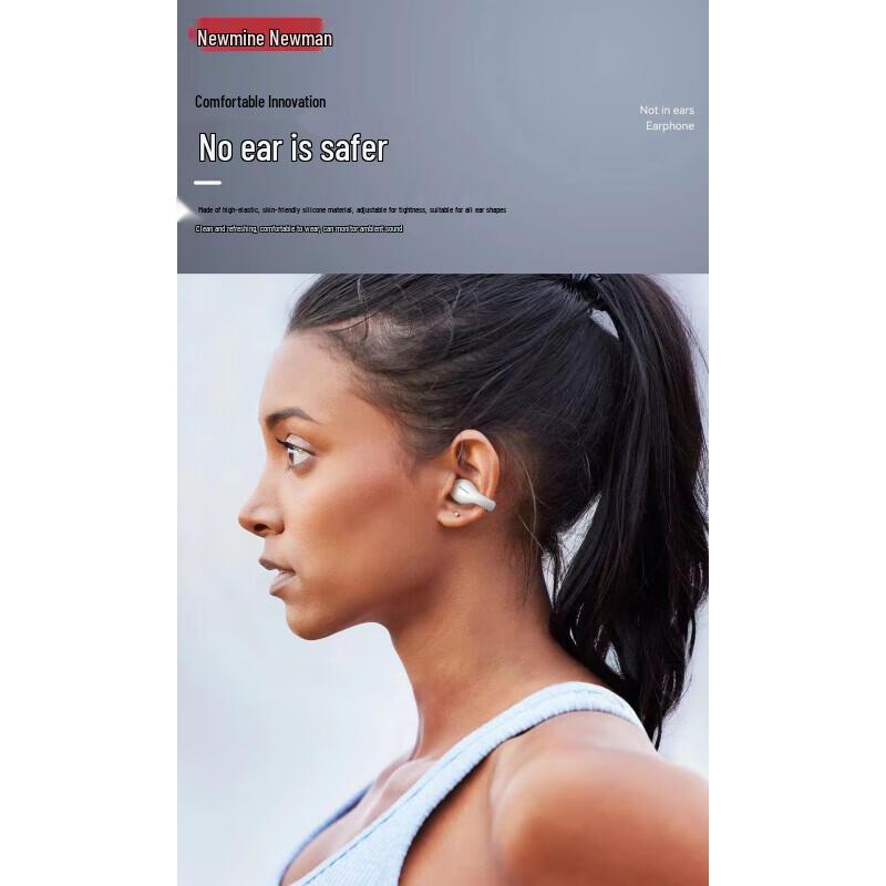 Newmine TWS Bluetooth 5.3 Half-in-Ear Clip-On Earbuds