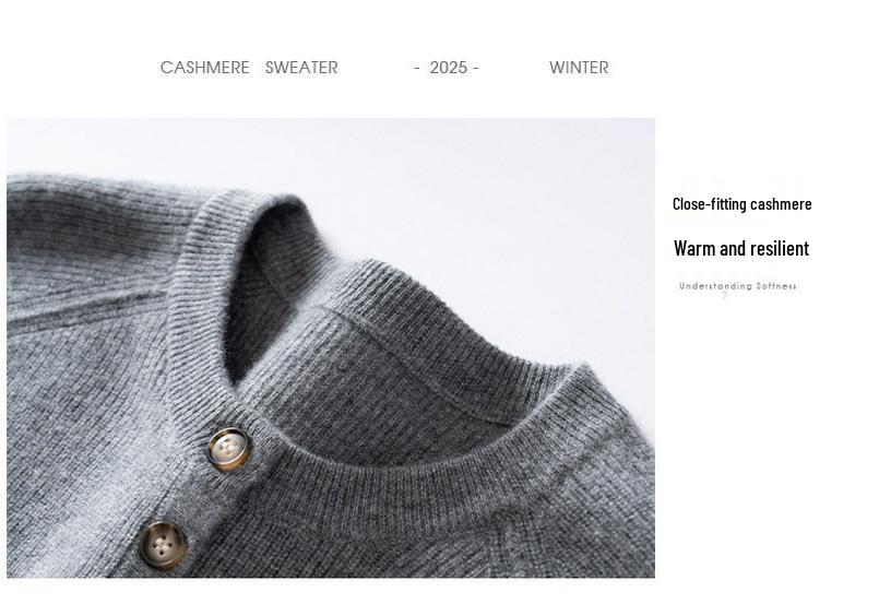 Stylish Soft Knit Cashmere Sweater for Women – Slimming Pullover, 2025 Autumn/Winter Collection