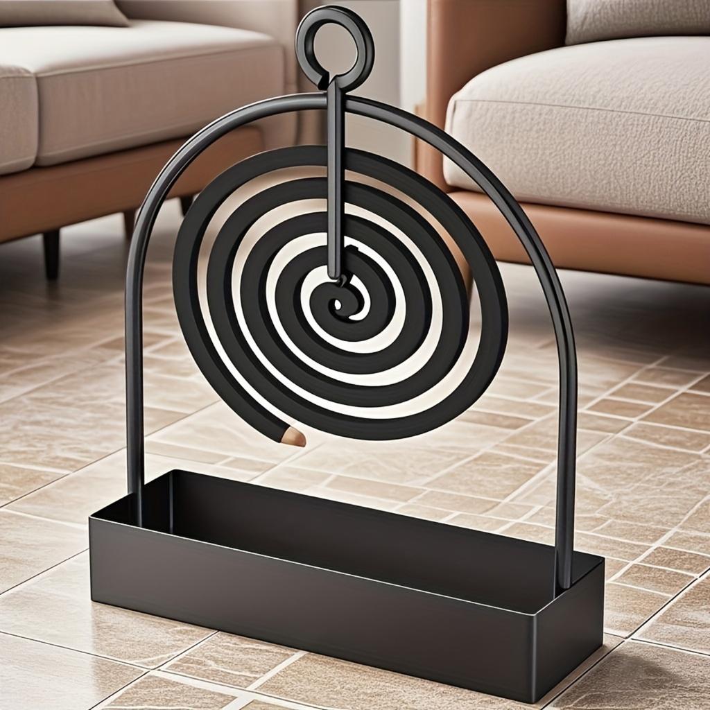 Creative Household Hanging Support Rack with Iron Coil and Ash Tray for Mosquito Coil Holder and Heat Protection Suitable for Indoor and Outdoor Use