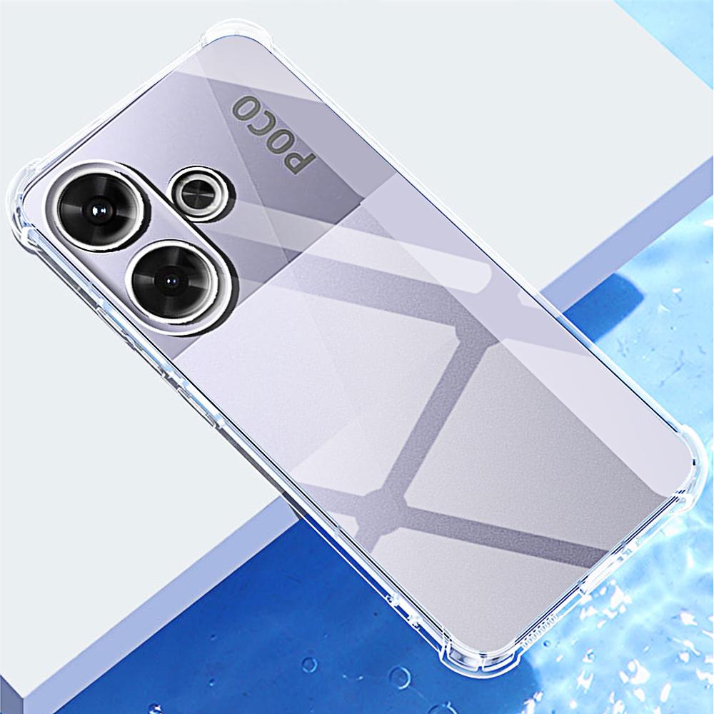 Transparent Phone Case for Xiaomi Poco M6 4g Shell Protective Camera Back Clera Covers on Pocco Poxo F6 M6 X6 Pro 5G M6pro 4G