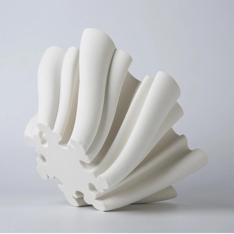 3D Printed Ceramic Vase, Nordic Home Design, Flower Pot, Living Room and Dining Table Decoration, Flower Arrangement Container
