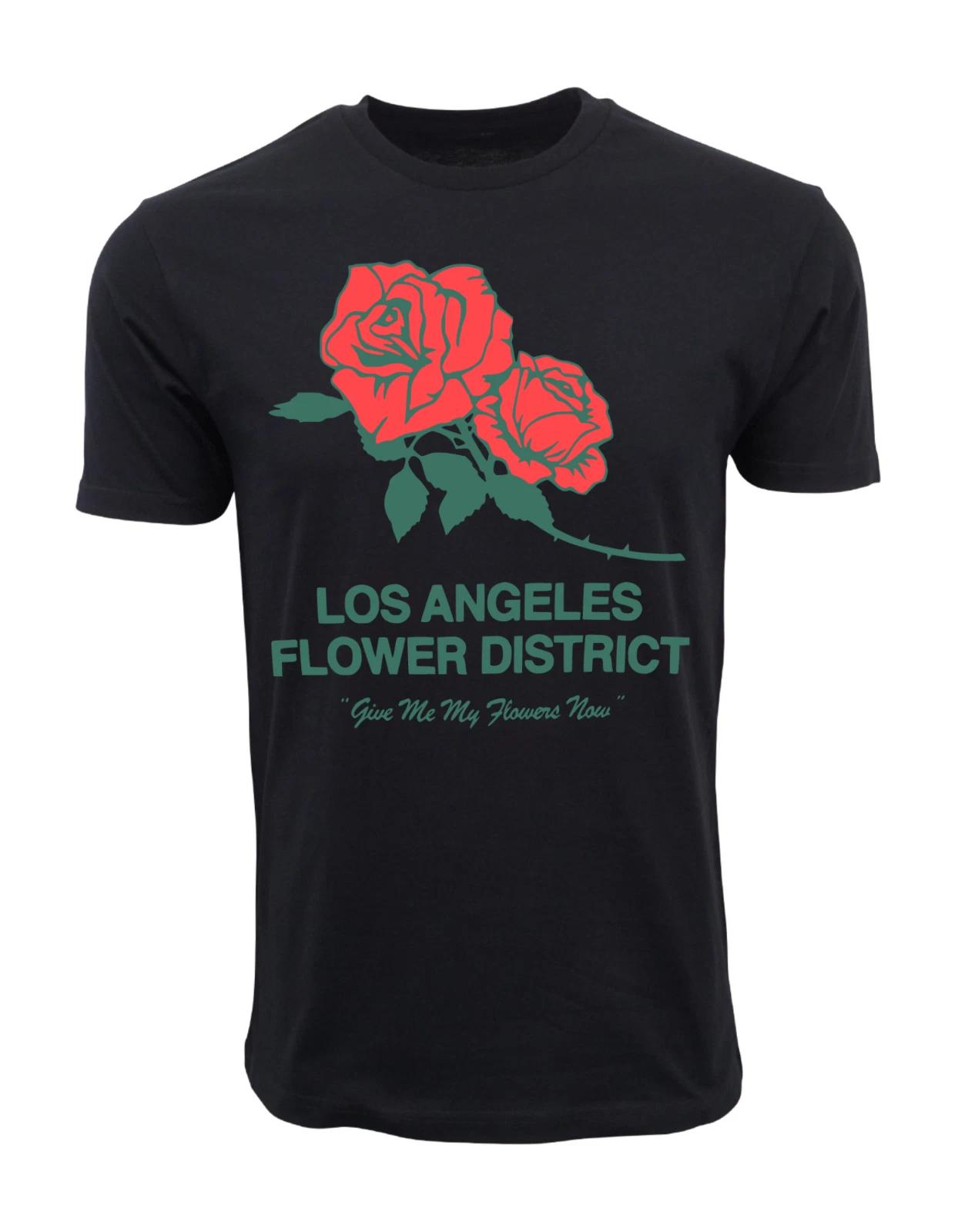 Unisex Adult Casual Graphic LOS ANGELES FLOWER DISTRICT GRAPHIC T S... S
