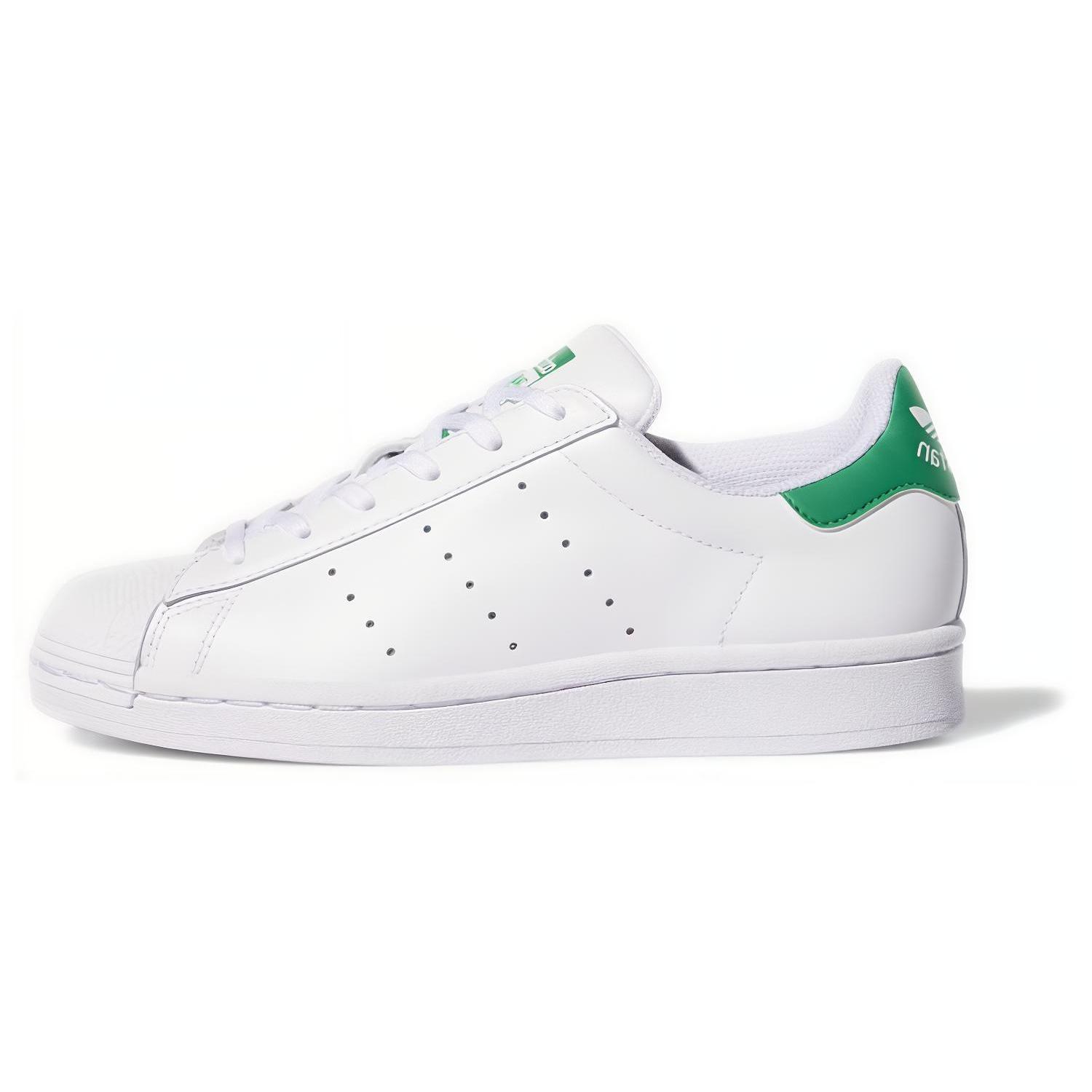 (GS) adidas Superstar Stan Smith J Cloud White Green Kids FX1014 EU 36⅔