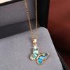 French Luxurious Butterfly Pendant Necklace: Women's High-End Exquisite Pure Copper Clavicle Chain