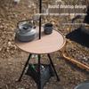 Adjustable Aluminum Folding Outdoor Table with Lamp Holder for Camping and Motorcycle Touring
