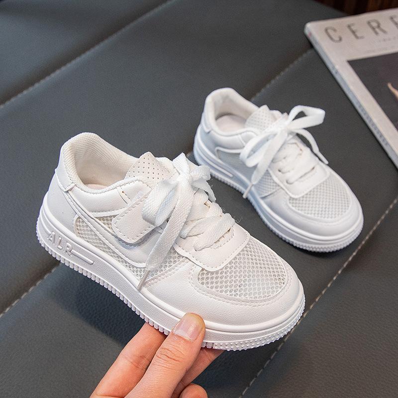 Performance classmates children's little white shoes boys' shoes 2025 spring and autumn new student girls white sports shoes