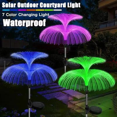 LED Solar Quallen Garten Lichter Im Freien Wasserdichte Weihnachten Ornamente Hof Balkon Rasen Dekoration Solar Powered Blumen Lampe