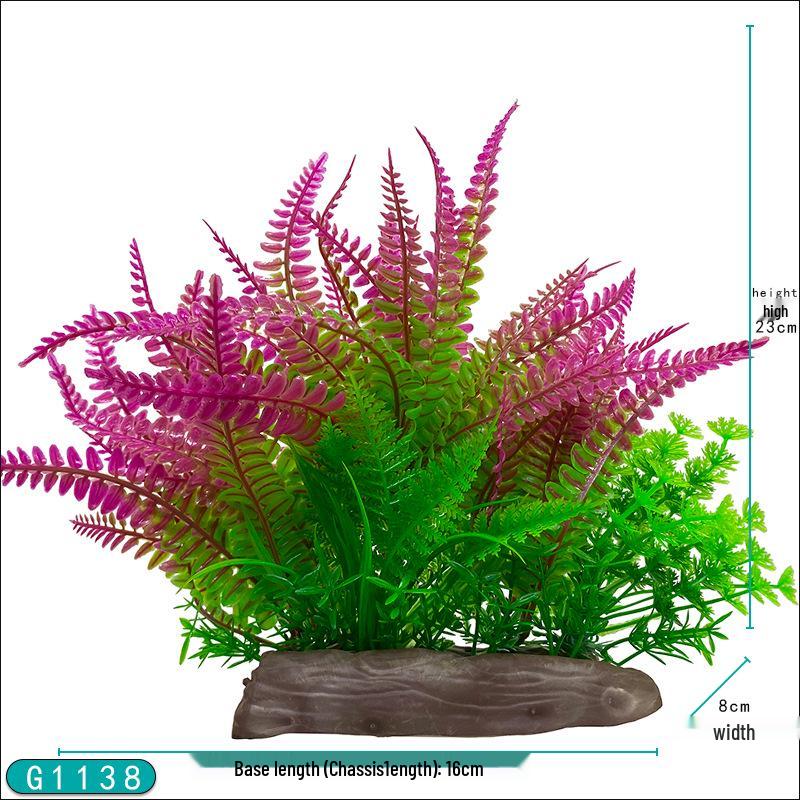 Aquarium Landscaping: Easy Grass Decoration Set with Large Faux Water Plants
