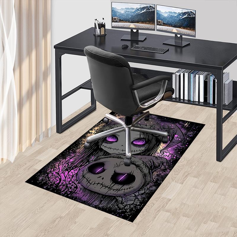 

Spooky Chair Mat: Purple Gothic Horror Office Carpet for Halloween Decor, Perfect Gift for Home and Office Use in Any Room!0194A 60cm by 90cm