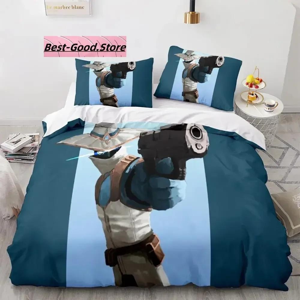 Gaming Valorant Beding Set Single Twin Ful Quen King-Sized Dimensionsd Dimensions Bed Linen Set Aldult Kid Bedrom Duvetcover Sets 3D Print Anime 039