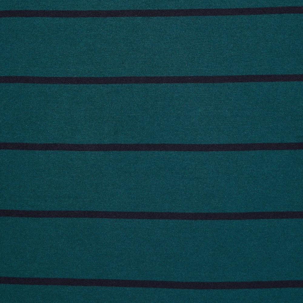 Uniqlo T-shirt a maniche lunghe con scollo rotondo a righe Unisex Top Verde acqua 453565-55