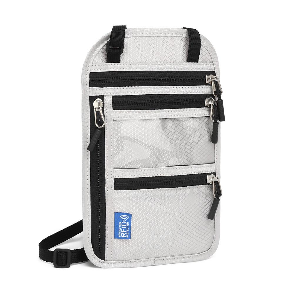 Transgraniczny uchwyt na paszport z RFID na szyję i ochraniacz na dokumenty