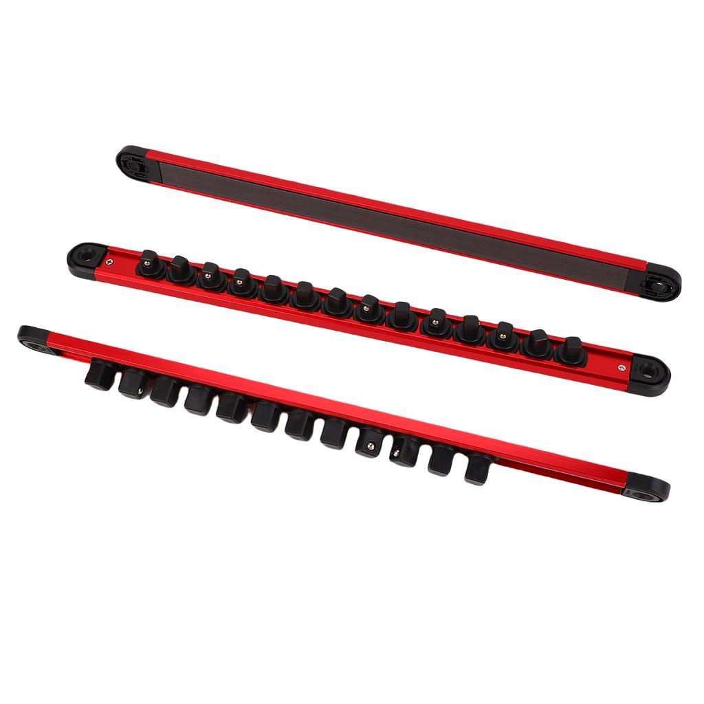3PCS Socket Organizers 1 4in 3 8in 1 2in Aluminum Alloy Portable Hanging Socket Holder Trays for Warehouse