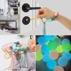 221Pieces Loose Silicone Beads Set Geometric Silicone Beads with 5m Rope for Jewellery Making Necklace Bracelet Crafts