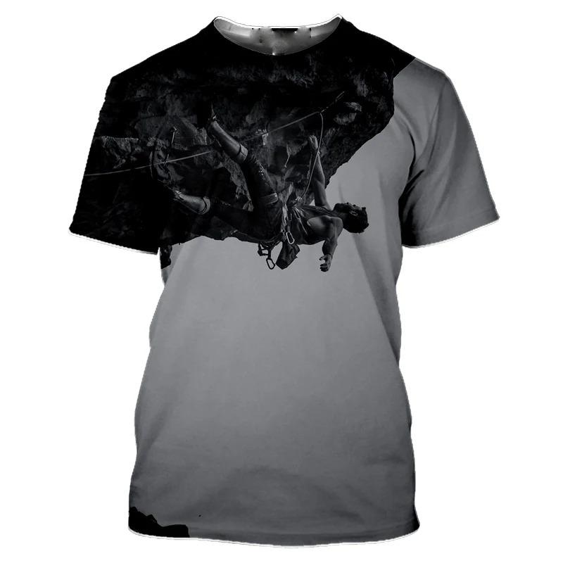 Mountain Climbing Hiking 3d Print Men's T-shirt Women T Shirt Men Summer Tees Casual Fitness