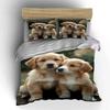 Golden Retriever Hundepaar. Bettwäsche-Sets Bettbezug-Sets Bettbezüge Kissenbezüge(1 * Bettbezug 2 * Kissenbezüge ohne Bettdecke)