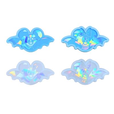 Silicone Mold for DIY Resin Crafts Holographic Bat Keychain Epoxy Mold Rainbow Reflections Earring Pendant Mold DIY Art
