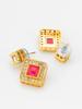 Gold-Plated Pink Stone-Studded & Beaded Handcrafted Mangalsutra Set