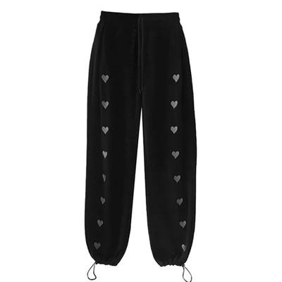 Koreanische Jogginghose Frauen Frühling Fsahion Stickerei Jogger Frauen Lose Beiläufige Hohe Taille