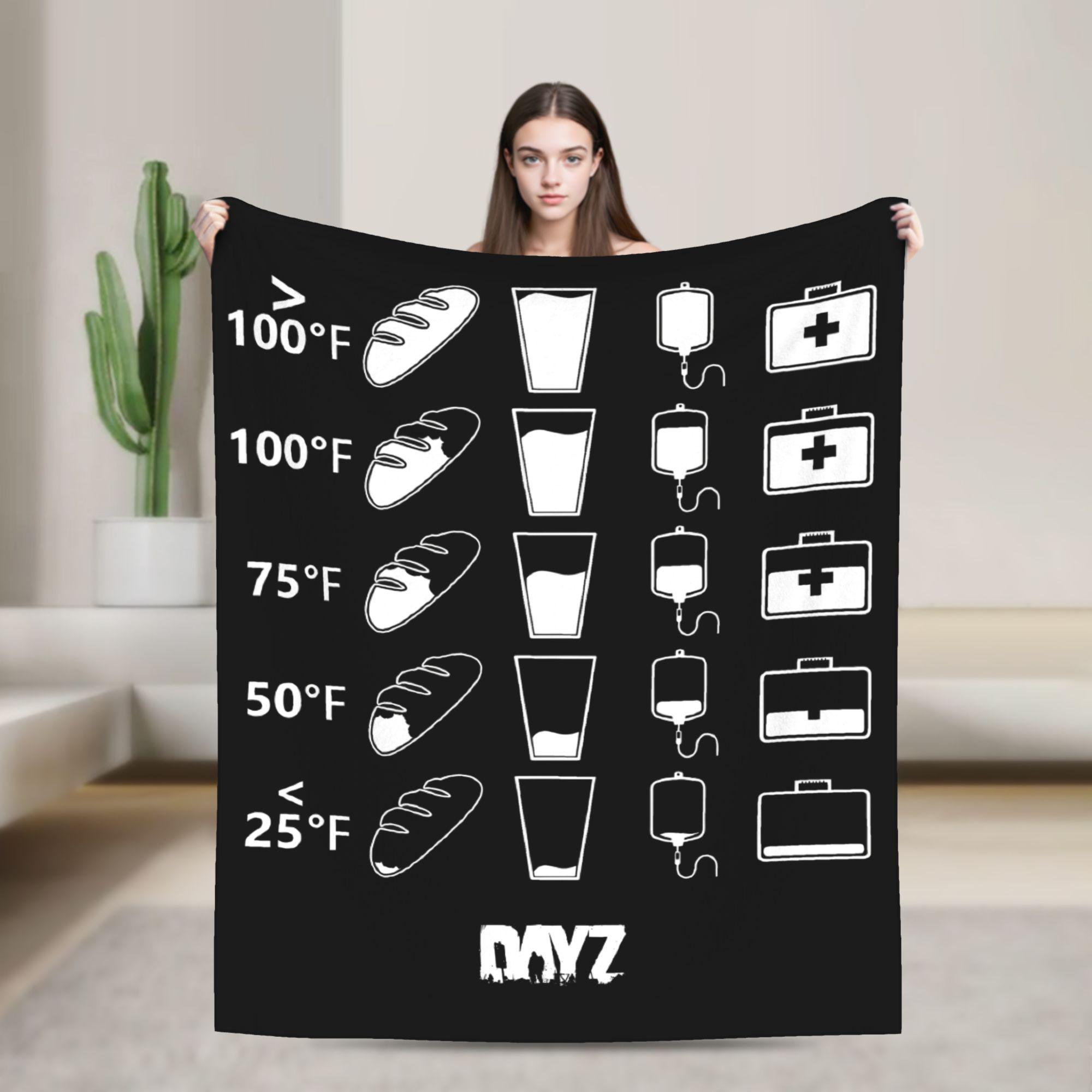 

DayZ Shotting Game Fashion Blanket Fleece Autumn Winter Zombie Attack Multi-function Ultra-Soft Throw Fashion Blankets for Bedding 75x90cm