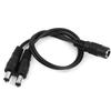 2pcs DC5.5 X 2.1mm 1 Female To 2 Male Plug Adapter Power Cable Adaptors