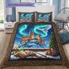 Cartoon Pattern Bedding Quilt Set Quilt Cover Pillowcase Home Decoration Birthday Gift (1 * duvet cover + 2 * pillowcase, without core)