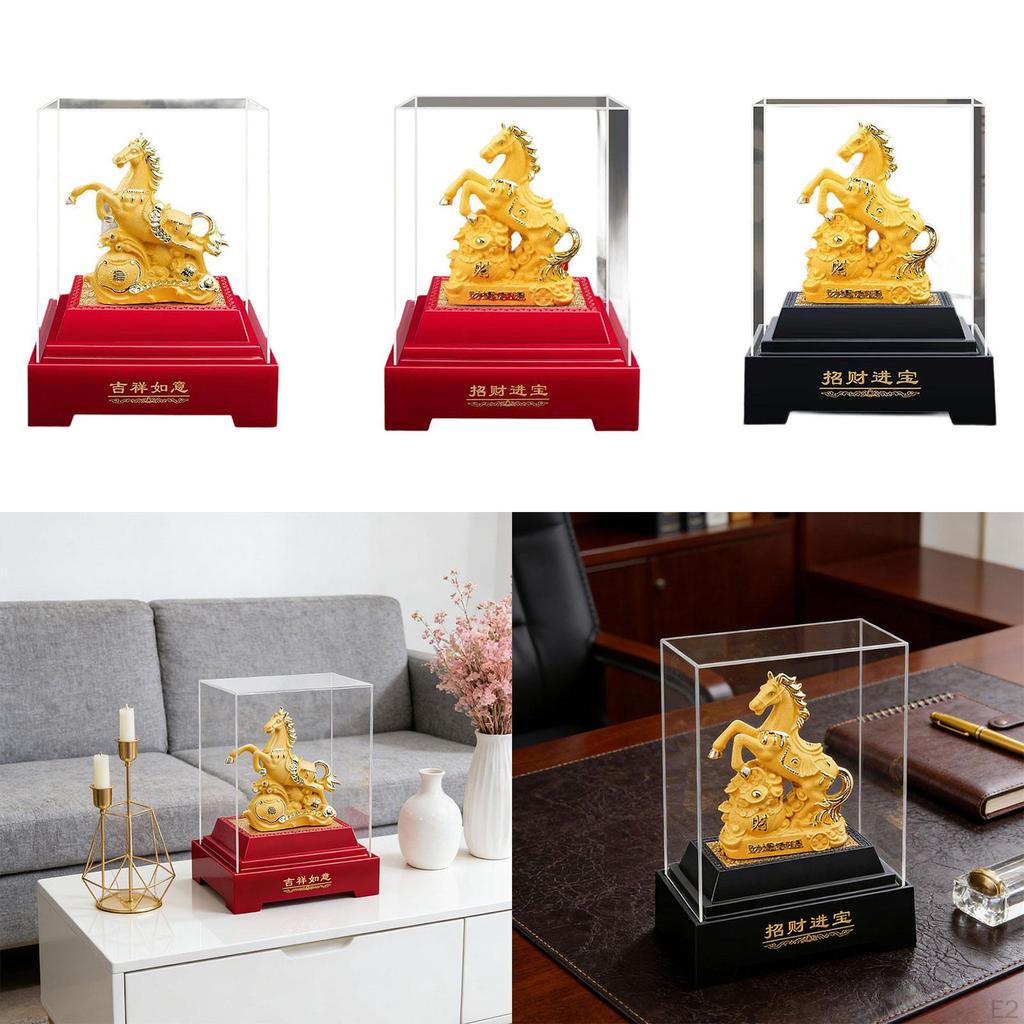 Feng Shui Horse Year Ornament Handmade Blessing Souvenir Statue for Office Restaurant