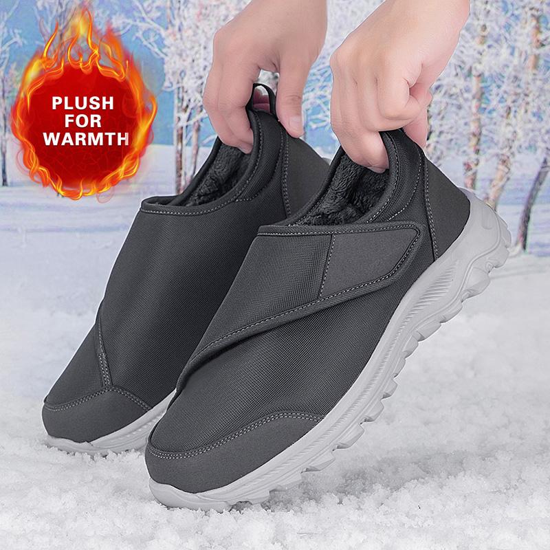 Fashion Couples Warm in Winter Women's Casual Shoes Thumb Soft Comfortable Diabetic Man Shoes Loose Big Size Flat Bottom Elderly Shoes