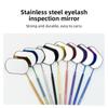 Quality Professional Handheld Stainless Steel Square Large Colorful Eyelash Lash Mirror