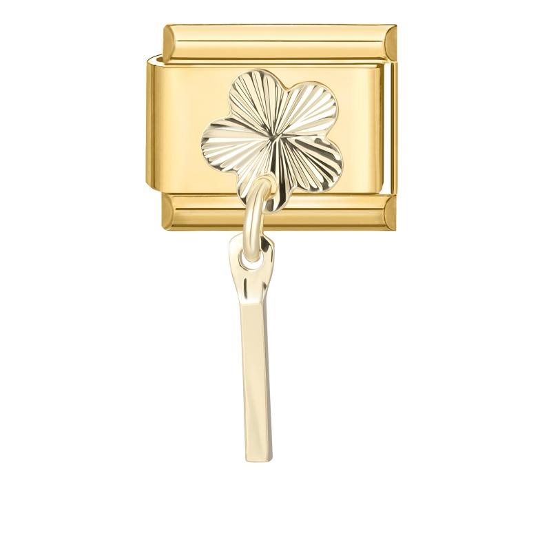 Wholesale Heart Butterfly Bow Flower Chain Pendant Golden Italian Charm Fit 9MM Stainless Steel Bracelet Women DIY Jewelry Gift