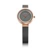 BERING Women's Solar Watch Gray X Rose Gold Stainless Steel Mesh Strap 14627-369 Genuine Imported Product 3 Year Internal Warranty Sapphire Glass
