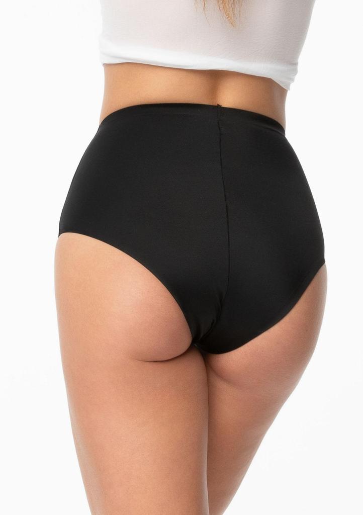 Majtki damskie brazyliany modelujące z wysokim stanem czarne Amber Brasil Maxi Julimex