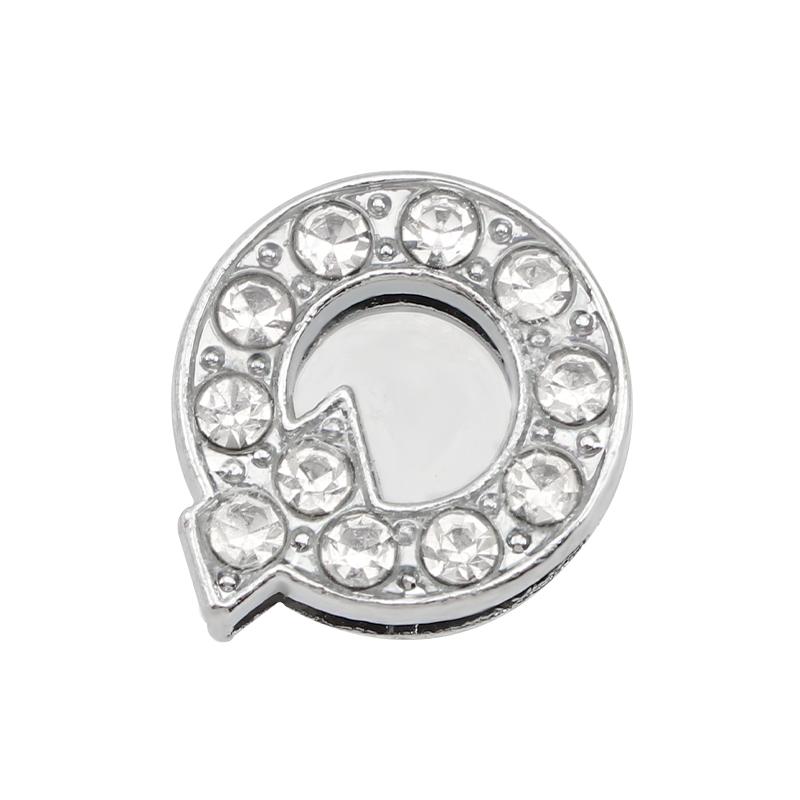 1PC Shoe Charms Glitter Rhinestone Letter Crystal Alphabet Shoes Charm Decorations Jewelry Slider Bracelet Wristbands Accessorie