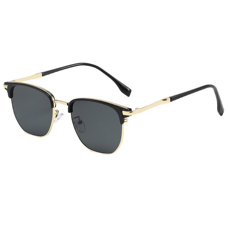 Retro Browline Sunglasses for Men Women UV400 Protection Polarized Square Cat Eye Shades for Driving Beach Daily Use Eyeglasses