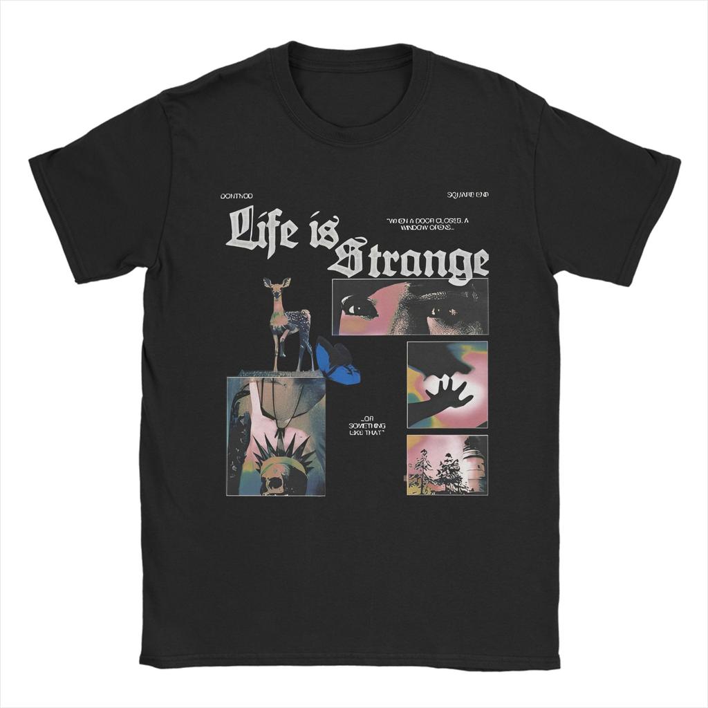 Enter the Vortex Club Mens T Shirts Life Is Strange Tees Short Sleeve Round Collar TShirt Pure Cotton Birthday Present Tops
