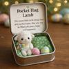 Boîte Hug de Poche de Pâques Figurine Jésus/Lapin/Mouton/Poussin/Papillon/Pierre en Feutre dans Boîte avec Carte Remplisseurs de Panier de Pâques Cadeau Inspirant pour Femmes