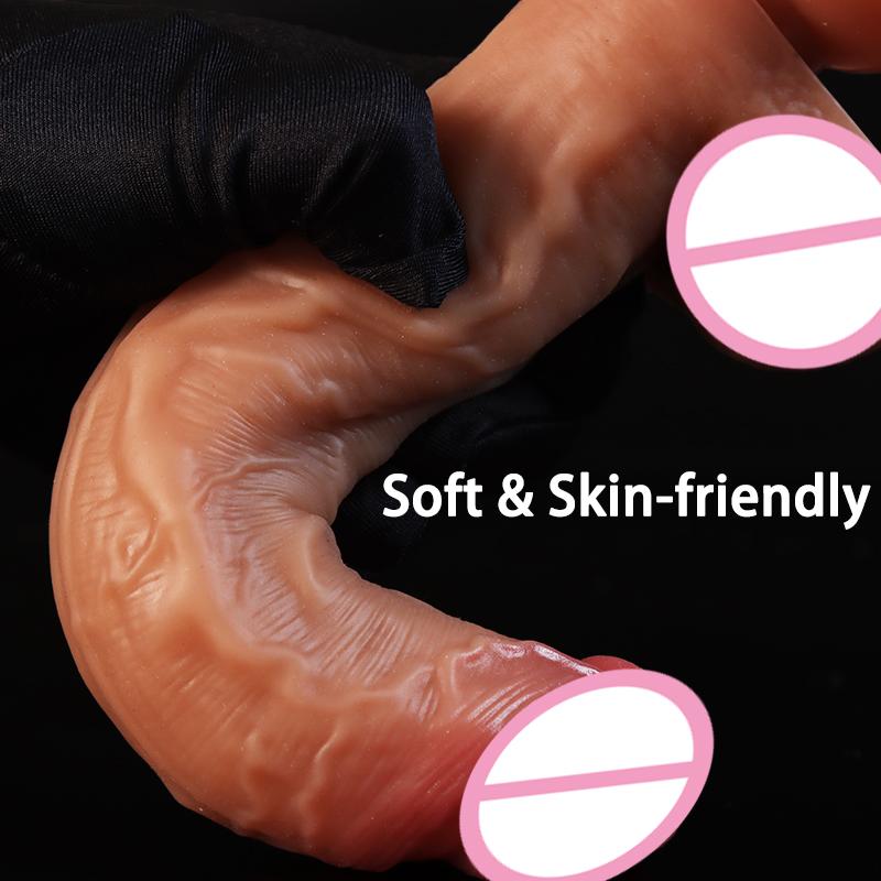 Realistic Silicone Huge Dildo Sex Toy For Women With Thick Glans Powerful Suction Cup Stiff Cock Big Penis Real Dong